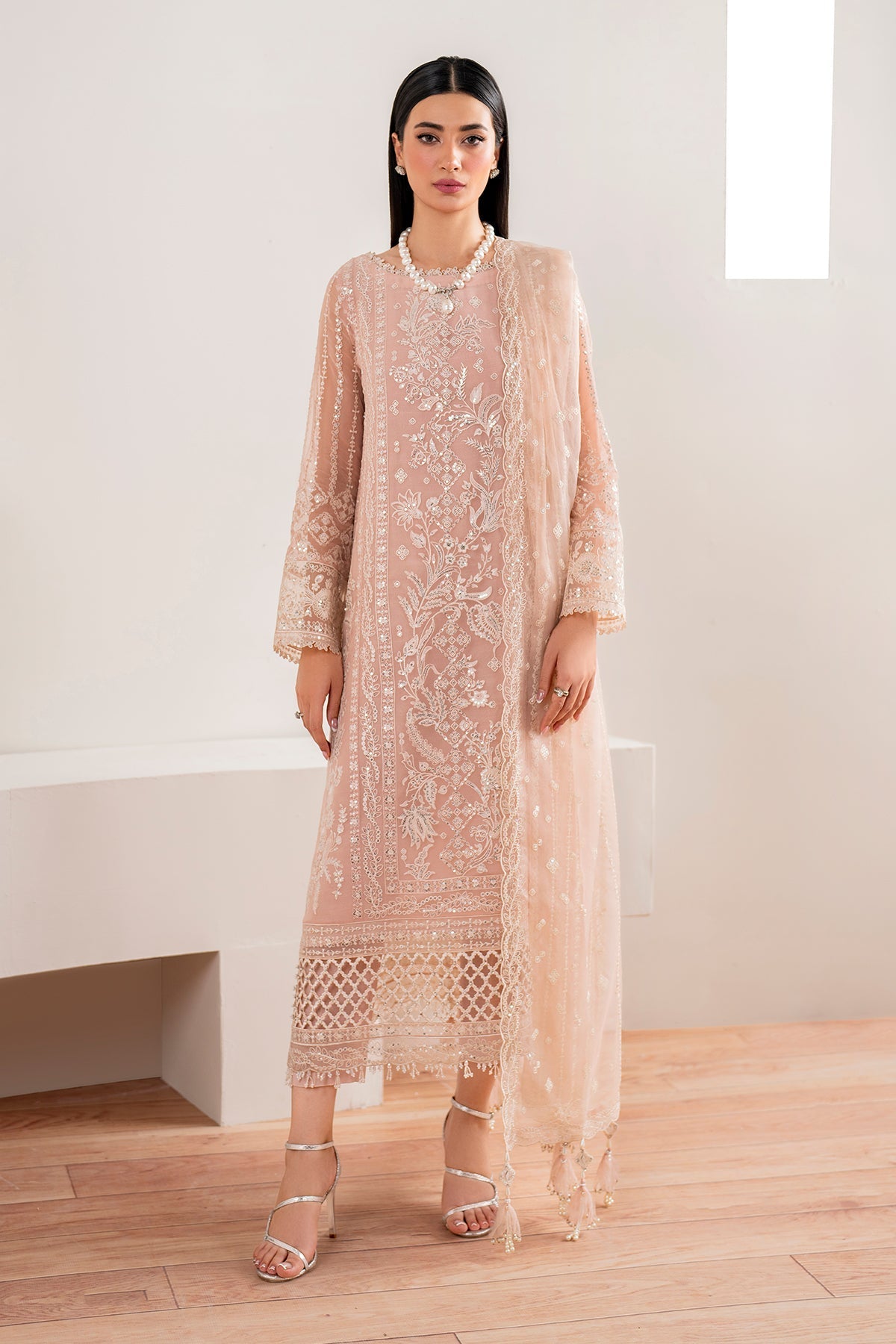 Embroidered chiffon unstitched UF-681